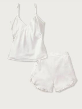 Silky White Cami & Short Sleep Set